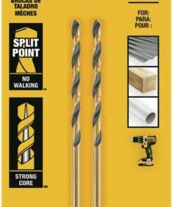 DEWALT DW1107 7/64-Inch Black Oxide Split Point Twist Drill Bit (2-Pack)