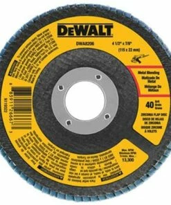 DEWALT DWA8206 40 Grit Zirconia T27 Flap, 4-1/2-Inch X 7/8-Inch