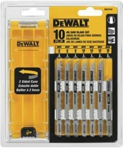 DEWALT Jigsaw Blades Set with Case, T-Shank, 10-Piece (DW3741C)