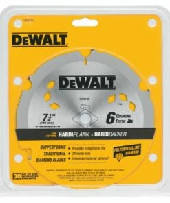 DEWALT DW3193 7-1/4-Inch 6 Tooth PCD Diamond Fiber Cement Saw Blade with 5/8-...
