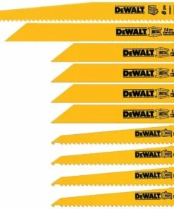 DEWALT Reciprocating Saw Blades, Bi-Metal Set with Case, 10-Piece (DW4898)