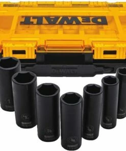 DEWALT Deep Impact Socket Set, 7-Piece, 1/2" Drive Metric (DWMT74737) -DeWalt Outlet Store 61byWoEoOoL. AC SL1000