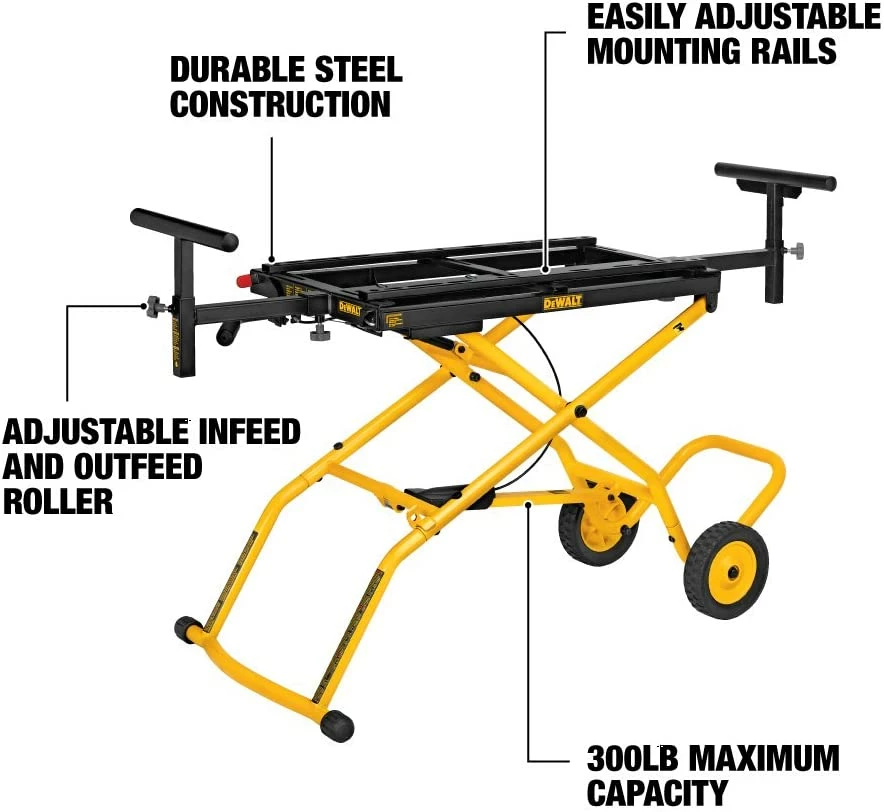DEWALT Miter Saw Stand With Wheels (DWX726) , Yellow 3 DEWALT Miter Saw Stand With Wheels (DWX726) , Yellow - Image 3