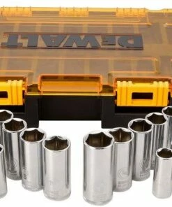 DEWALT Deep Socket Set, 20-Piece, 3/8" Drive Metric/SAE (DWMT73812)