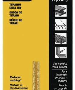 DEWALT DW1304 1/16-Inch Titanium Split Point Twist Drill Bit
