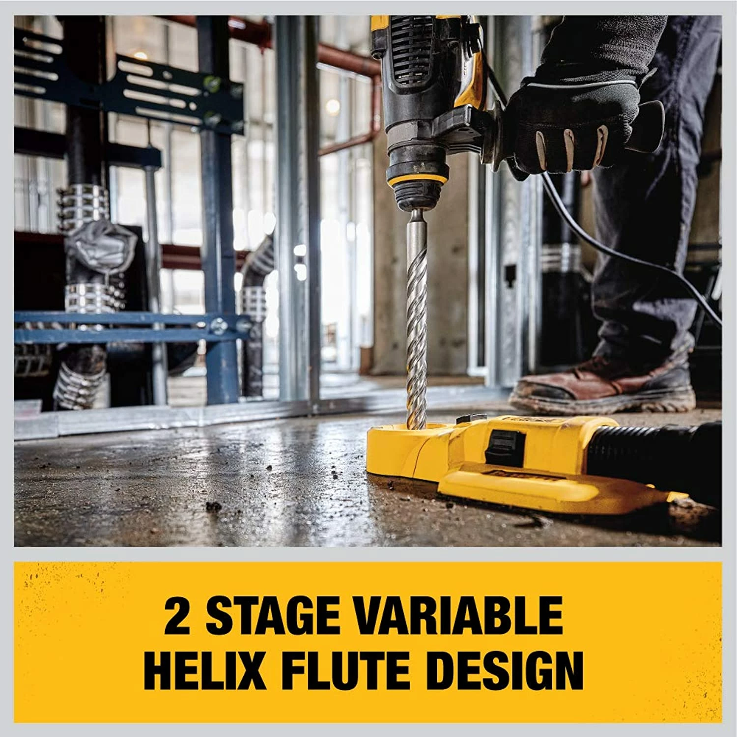 Dewalt Dw5431 3/8-Inch By 16-Inch By 18-Inch Rock Carbide Sds Plus Hammer Bit 4 Dewalt Dw5431 3/8-Inch By 16-Inch By 18-Inch Rock Carbide Sds Plus Hammer Bit - Image 4