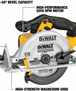 DEWALT 6-1/2-Inch 20V MAX Circular Saw, Tool Only (DCS391B) -DeWalt Outlet Store 71CH7NadnnL. AC SL1000