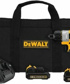 DEWALT 12V MAX Cordless Screwdriver, 1/4-Inch Hex Chuck, 1-Inch Bit Tips (DCF610S2)