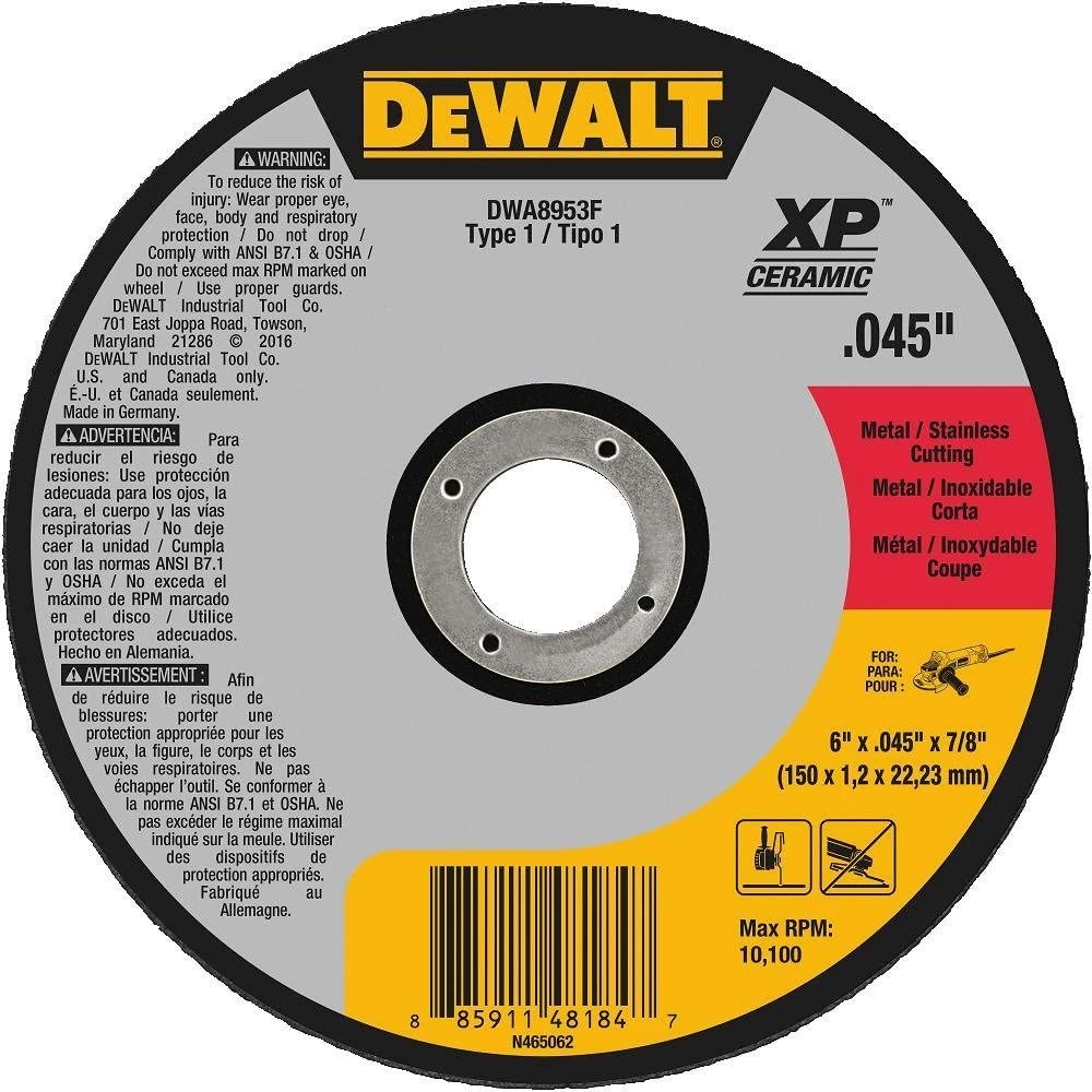 DEWALT DWA8951F T1 XP CER Fast Cut-Off Wheel, 4-1/2" x 0.045" x 7/8" 3 DEWALT DWA8951F T1 XP CER Fast Cut-Off Wheel, 4-1/2" x 0.045" x 7/8" - Image 3