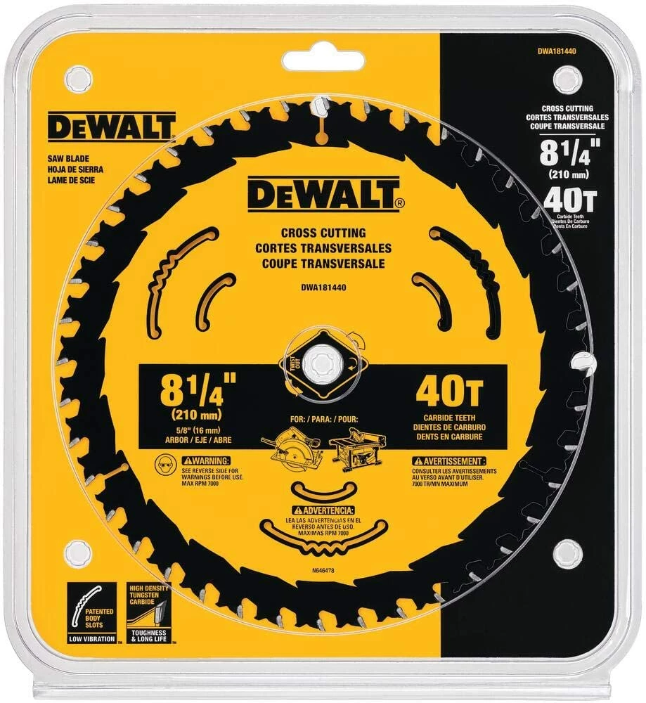 DEWALT DWA181440 8-1/4-Inch 40-Tooth Circular Saw Blade 4 DEWALT DWA181440 8-1/4-Inch 40-Tooth Circular Saw Blade - Image 4
