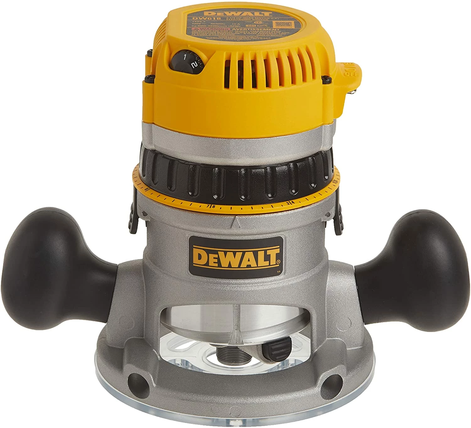 DEWALT Router, Fixed/Plunge Base Kit, Variable Speed, Soft Start, 2-1/4-HP (DW618PKB) 3 DEWALT Router, Fixed/Plunge Base Kit, Variable Speed, Soft Start, 2-1/4-HP (DW618PKB) - Image 3