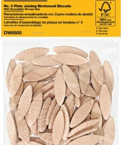 DEWALT Joiner Biscuits, No.0 Size, 75-Piece (DW6800)