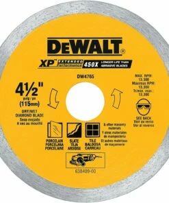 DEWALT Diamond Blade for Porcelain Tile, Wet/Dry, 4-1/2-Inch (DW4765)