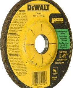 DEWALT DW4524 4-1/2-Inch by 1/4-Inch by 7/8-Inch Concrete/Masonry Grinding Wheel