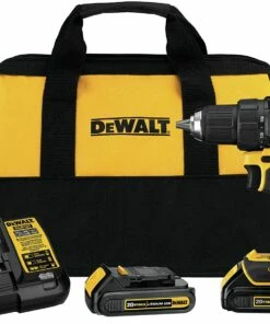 DEWALT 20V MAX Cordless Drill / Driver Kit, Compact, 1/2-Inch (DCD708C2)