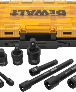 DEWALT Impact Driver Socket Adapter Set, 10-Piece 3/8"