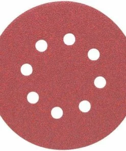 DEWALT DW4314 5-Inch 8 Hole 220 Grit Hook and Loop Random Orbit Sandpaper (25-Pack)