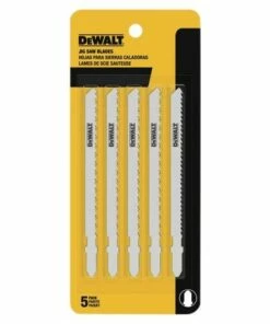 DEWALT DW3750-5 4-Inch 6 TPI Fast Wood Cut Cobalt Steel T-Shank Jig Saw Blade (5-Pack)