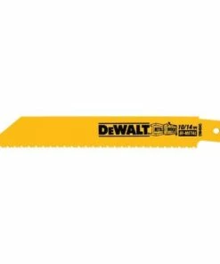 DEWALT DW4845 6-Inch 10/14 TPI Straight Back Bi-Metal Reciprocating Saw Blade (5-Pack)