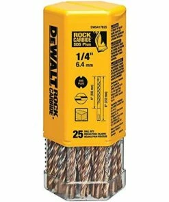 DeWalt DW5417B25 DeWalt 1/4" x 4" x 6" Rock Carbide SDS+ Hammer Bit (Bulk 25)