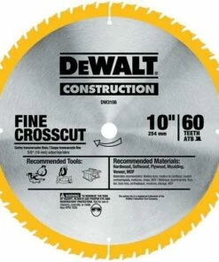 DEWALT 10-Inch Miter / Table Saw Blade, Fine Finish, 60-Tooth, 2-Pack (DW3106P5D60I)