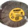 DEWALT Flap Wheel, 3-Inch x 1-Inch x 1/4-Inch HP, 80-Grit (DAFE1H0810)