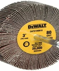 DEWALT Flap Wheel, 3-Inch x 1-Inch x 1/4-Inch HP, 80-Grit (DAFE1H0810)