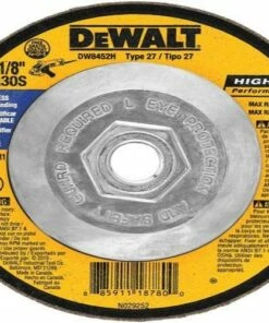 DEWALT DW8452H T27 Stainless Steel Cutting/Grinding Wheel, 5/8-11 Arbor, 4-1/2-Inch by 1/8-Inch