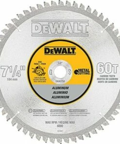 DEWALT DWA7758 60 Teeth Aluminum Cutting 5/8-Inch Arbor, 7-1/4-Inch