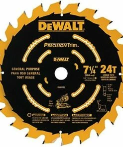 DEWALT DW7112PT DEWALT DW7112PT 24T Precision Trim Miter Saw Blade, 7-1/4"