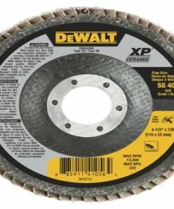DEWALT DWA8280 40G T29 Xp Ceramic Flap Disc, 4-1/2" X 7/8"