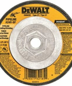 DeWALT DW8435 High Performance Type 27 Grinding Wheel 5/8-11 in Arbor 24-Grit Aluminum Oxide 4-1/2 in Dia