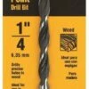 DeWALT DW1706 Wood Bit Drill Bit Twist Flute 2-1/2 in L Flute Straight Shank 1/4 in Dia Shank
