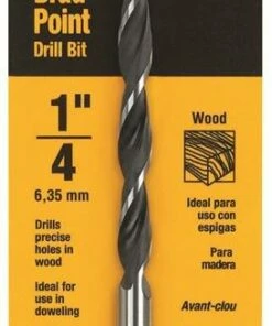DeWALT DW1706 Wood Bit Drill Bit Twist Flute 2-1/2 in L Flute Straight Shank 1/4 in Dia Shank