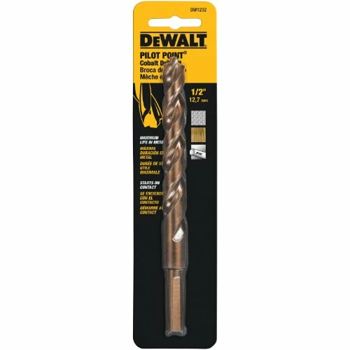 DEWALT DW1232 1/2-Inch Cobalt 3/8-Inch Reduced Shank Split Point Twist Drill Bit 1 DEWALT DW1232 1/2-Inch Cobalt 3/8-Inch Reduced Shank Split Point Twist Drill Bit