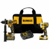 DeWalt DCK2100D1T1 20V MAX XR Brushless Lithium-Ion 1/4 in. Cordless Impact Driver / 1/2 in. Hammer Drill Driver Combo Kit with FLEXVO