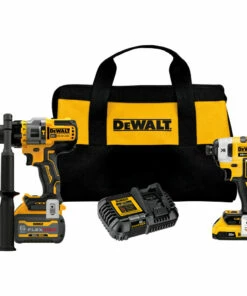 DeWalt DCK2100D1T1 20V MAX XR Brushless Lithium-Ion 1/4 in. Cordless Impact Driver / 1/2 in. Hammer Drill Driver Combo Kit with FLEXVO