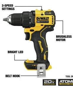 DeWalt DCK489D2 ATOMIC 20V MAX Brushless Lithium-Ion Cordless 4-Tool Combo Kit (2 Ah) -DeWalt Outlet Store dewndck489d2 j