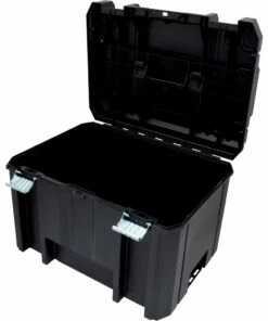 DeWalt DWST17806 13 in. x 17-1/4 in. x 11-7/8 in. TSTAK VI Deep Storage Box with Flat Top - Black -DeWalt Outlet Store dewndwst17806 b