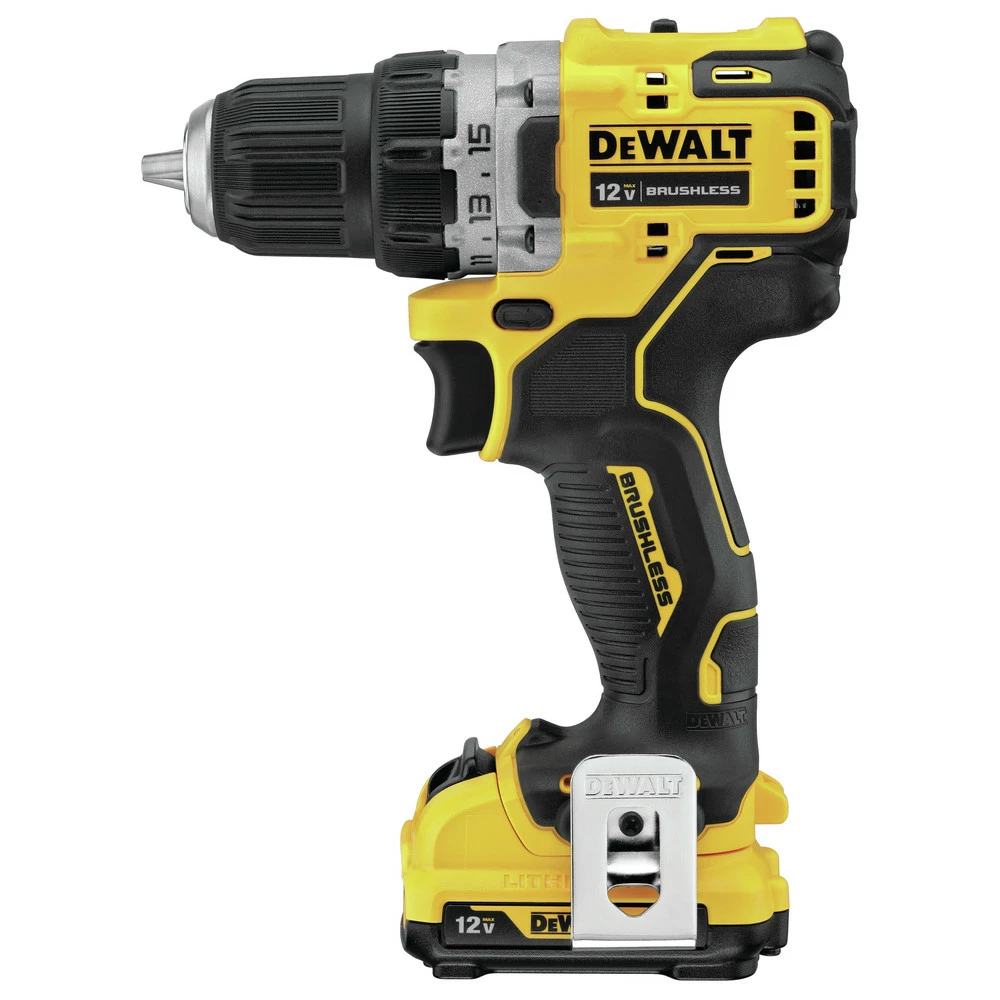 DeWalt DCD701F2 XTREME 12V MAX Brushless Lithium-Ion 3/8 in. Cordless Drill Driver Kit (2 Ah) 3 DeWalt DCD701F2 XTREME 12V MAX Brushless Lithium-Ion 3/8 in. Cordless Drill Driver Kit (2 Ah) - Image 3