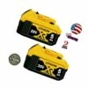 DeWalt 2Pack Dcb205-2 For Dewalt Dcb204-2 20 Volt Battery Lithium Max 5.0 Ah Dcb206 20V