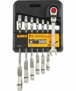DeWalt SAE Ratcheting Flex Head Combination Wrench Set (7-Piece)