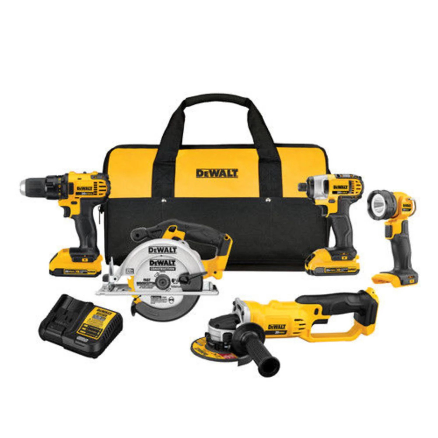 DeWalt DCK521D2 20V MAX 5pc. Cordless Tool Kit with Contractor Bag 1 DeWalt DCK521D2 20V MAX 5pc. Cordless Tool Kit with Contractor Bag