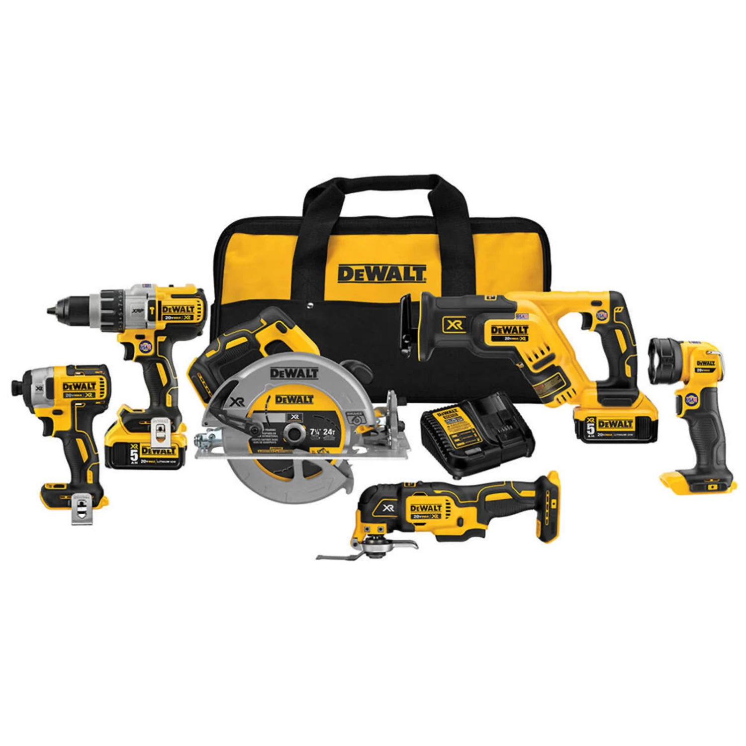 DeWalt DCK694P2 20V 6 Tool Cordless Drivers and Saws Combo Kit 1 DeWalt DCK694P2 20V 6 Tool Cordless Drivers and Saws Combo Kit