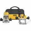 DeWalt DW618PKB 2-1/4 HP EVS Fixed Base/Plunge Router Combo Kit
