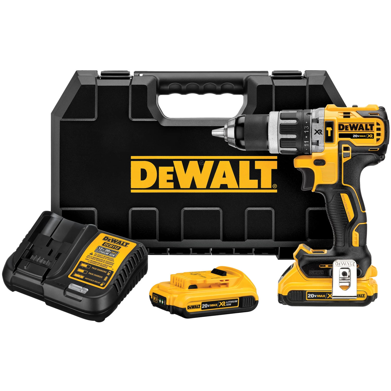 DeWalt 20V MAX XR Lithium-Ion 2.0Ah Compact Hammer Drill Kit 1 DeWalt 20V MAX XR Lithium-Ion 2.0Ah Compact Hammer Drill Kit