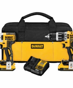 DeWalt 20V MAX XR Lithium-Ion 2.0Ah Brushless Compact Hammer Drill and Impact Driver Combo Kit