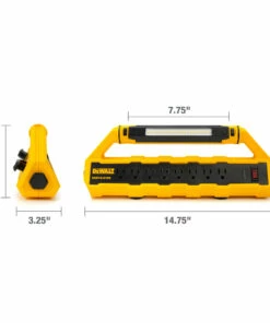 DeWalt DXSTA1515PS 15-Amp GFCI Power Strip (6 ft. Long Cord) with Detachable Work Light and DXST Cord Minder Kit -DeWalt Outlet Store prod 20661133512