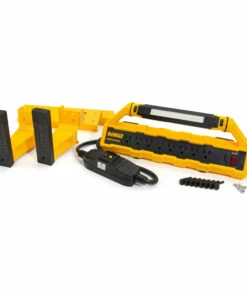 DeWalt DXSTA1515PS 15-Amp GFCI Power Strip (6 ft. Long Cord) with Detachable Work Light and DXST Cord Minder Kit