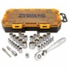 DeWalt DWMT73804 Tough Box Drive Socket Set (34 Piece), 1/4" and 3/8"